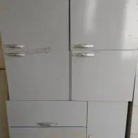کابینت فلزی با درب چوبی