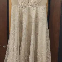 لباس مجلسی طلایی نو و خوش رنگ