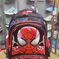کوله پشتی چرخدار مدرسه کرومی مرد عنکبوتی بتمن