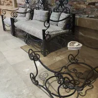 نیم ست فرفورژه و میز جلو مبلی|مبلمان خانگی و میز عسلی|صدرا-فارس, فاز ۱|دیوار