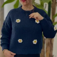 بلوز بافت گل برجسته