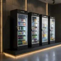 یخچال و فریزر تمام مشکی و مشکی داخل سفید