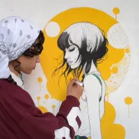 نقاشی دیواری با طراحی خاص و کیفیت بالا|خدمات پیشه و مهارت|بجنورد, |دیوار