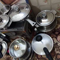 سرویس قابلمه استیل و زودپز فیسلر ،تفال ،wmf|ظروف پخت‌وپز|تهران, آهنگ|دیوار