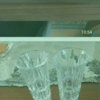 دو عدد گلدان کریستال اصل