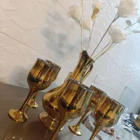 سرویس پارچ و جام طلایی
