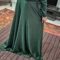 لباس مجلسی سبز درباری