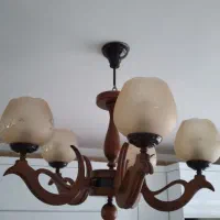 لوستر چوبی پنج شاخه