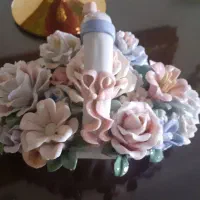 دو عدد سبد گل چینی ایتالیایی