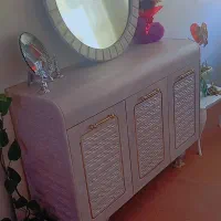 آینه کنسول میز تلویزیون ساعت