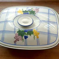 سوفله خوری سرامیکی گل انگوری