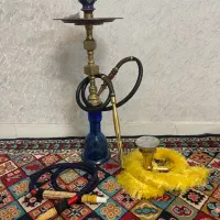 قلیان برنجی با لوازم اضافه