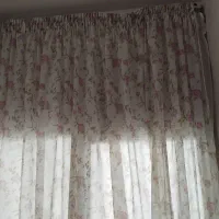 ۲عدد پرده با نوار پشت پرده ای