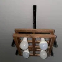 لوستر ، آویز چوبی فلزی|لوستر و چراغ آویز|اصفهان, چرخاب|دیوار