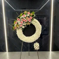 کد4 تسلیت دسته (بهترین قیمت بازارگل) تاج گل ترحیم|گل و گیاه طبیعی|تهران, سعادتآباد|دیوار
