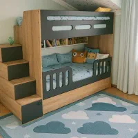 تختخواب دو طبقه مدل یوفی|تخت و سرویس خواب|دزفول, |دیوار