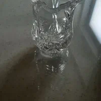 لاله کریستال لوستر سفید شفاف ۸ عدد