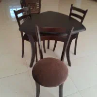 فروش ویژه نهارخوری۳نفره نو جنس چوب|میز و صندلی غذاخوری|اصفهان, رهنان|دیوار