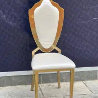 صندلی دست دوم تالاری فلزی طلایی/کارکرده ولی درحد