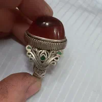 انگشتر عقیق کلکسیونی رکاب شیخ اردبیلی بکر کلاه دار
