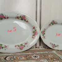 ظروف چینی گل قرمز