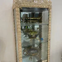 ویترین ساعت لوستر اینه کنسول برنز رنگ طلا کرم جدید