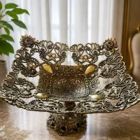 ظرف میوه خوری برنزی سه کیلو‌چهارصد