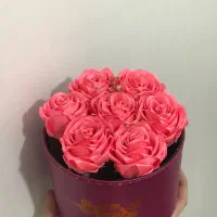 گل ربانی صورتی شاین باکس دار