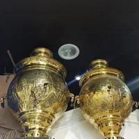 سماور برنجی زرد سیاه قلم قهوه خانه و رستوران سنتی|سماور، چای‌ساز، قهوه‌ساز|کرج, اصفهانی‌ها|دیوار