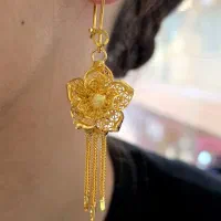 گوشواره نقره کاملا مشابه به طلا|جواهرات|کرمانشاه, |دیوار