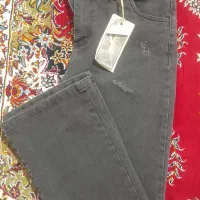 شلوار لی زنانه زغالی بوت کات