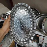 دیس (سینی ) استیل بیضی طرح دار ضد زنگ و رنگ ثابت|ظروف سرو و پذیرایی|مشهد, رضاییه|دیوار