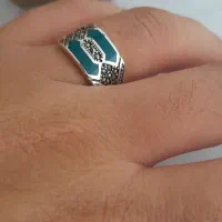 انگشتر نقره مردانه اسپرت میناکاری شده|جواهرات|تهران, فاطمی|دیوار