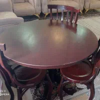 میزناهارخوری  چوبی ۴نفره رنگ قهوه ای