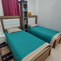 دوعدد تخت یک نفره همراه با روتختی ۳ تیکه وتشک|تخت و سرویس خواب|هشتگرد, تهران دشت|دیوار