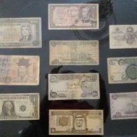 10 اسکناس و سی و چند سکه خارجی