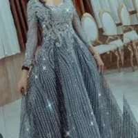 لباس مجلسی فول کار شده سنگ دوزی شده شیک