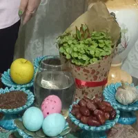 هفت سین سفالی ابی