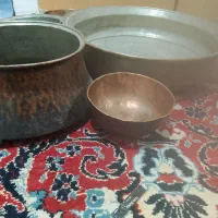 دیگ وکاسه مسی|کلکسیون اشیاء عتیقه|ماهدشت, |دیوار