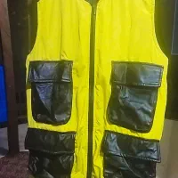 پافر گرم کن جیب و یقه چرم