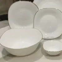 پلو خوری و خورشت خوری لب طلا مربع مارک پارس اوپال|ظروف سرو و پذیرایی|زنجان, |دیوار