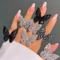 انگشتر پروانه ای نگین دار