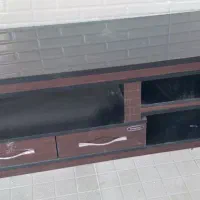 میزTVچوبی دوتکه شیشه ای سالم