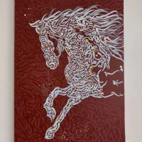 تابلو کالیگرافی اسب