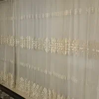 پرده سفید رنگ تور گیپور|پرده، رانر، رومیزی|شیراز, تپه تلویزیون|دیوار