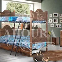 تخت خواب چوبی، تخت یکنفره، تخت دو طبقه|تخت و سرویس خواب|بیرجند, |دیوار