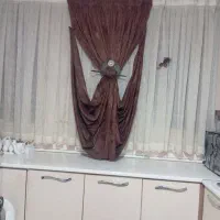 پرده.  آشپزخونه.  سالم. و نو وتمیز