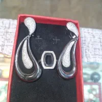 نیم ست نقره ایتالیا|جواهرات|همدان, |دیوار