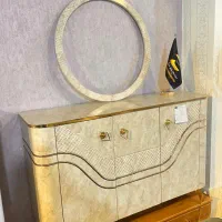 آینه کنسول آکار رنگ چوب طبیعی زرین کالا2|بوفه، ویترین، کنسول|یاسوج, |دیوار