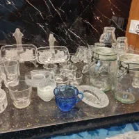 استکان نعلبکی فرانسه کریستال شیشه